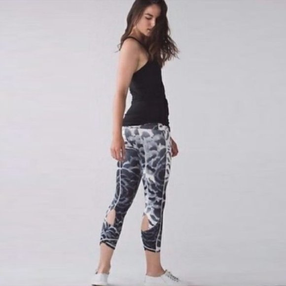 lululemon athletica Pants - ⚡️SOLD⚡️ lululemon yin to you pretty plume angel wing crop leggings
